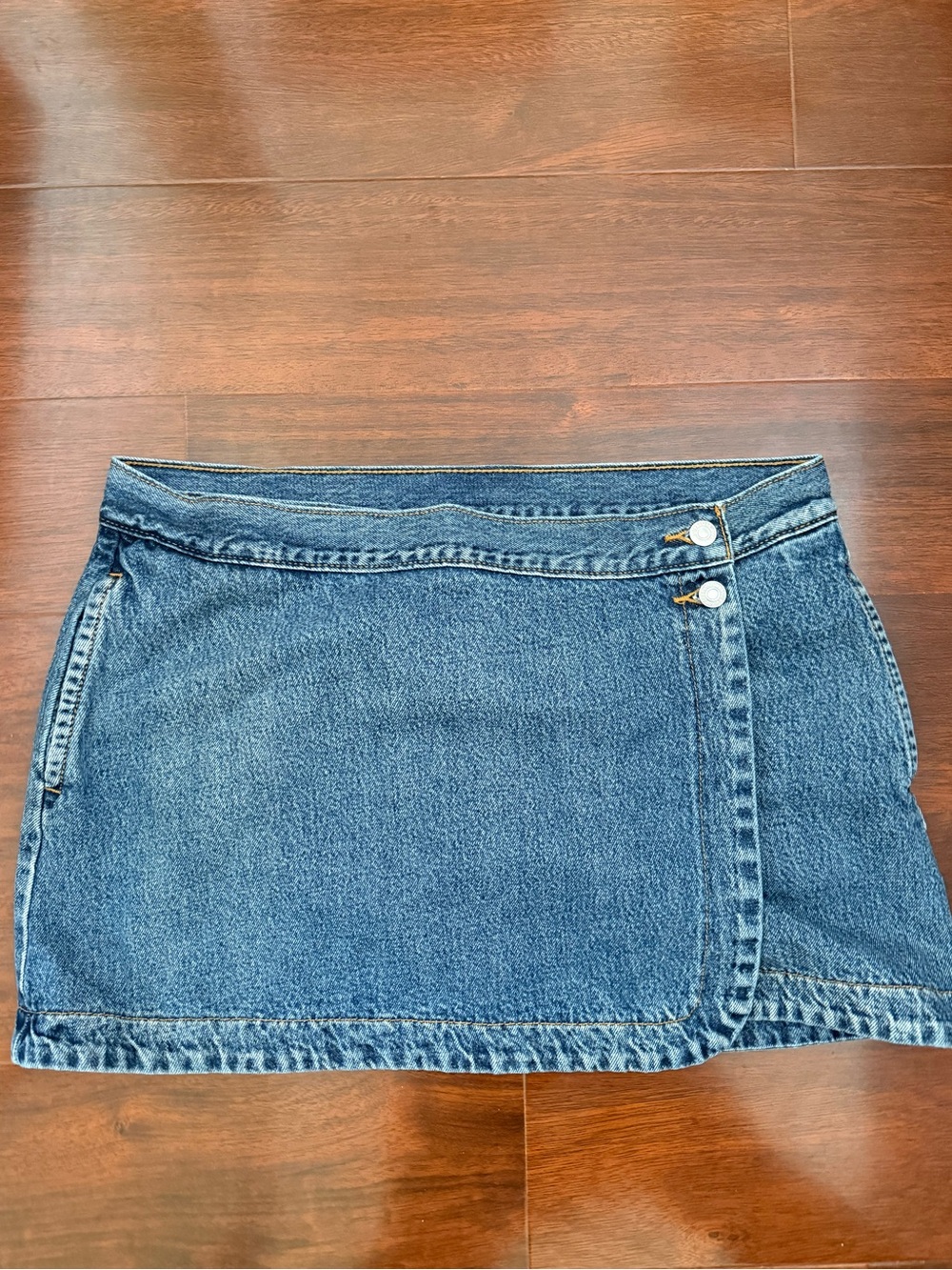 Levi's Indigo Denim Wrap-Style Mini Skirt